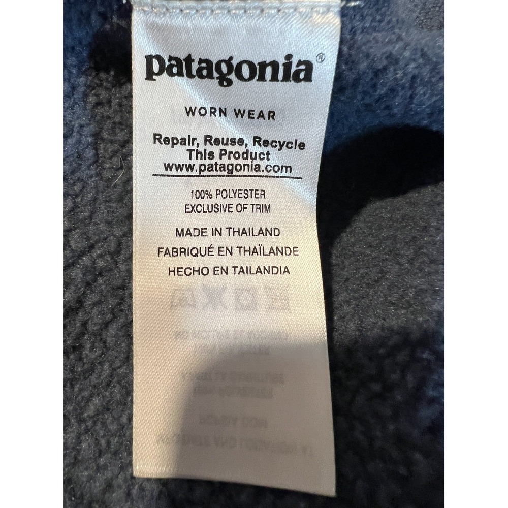 Patagonia Better Sweater 1/4-Zip Fleece Pullover Blue 25522 Men's M Ship Skis - Picture 6 of 7
